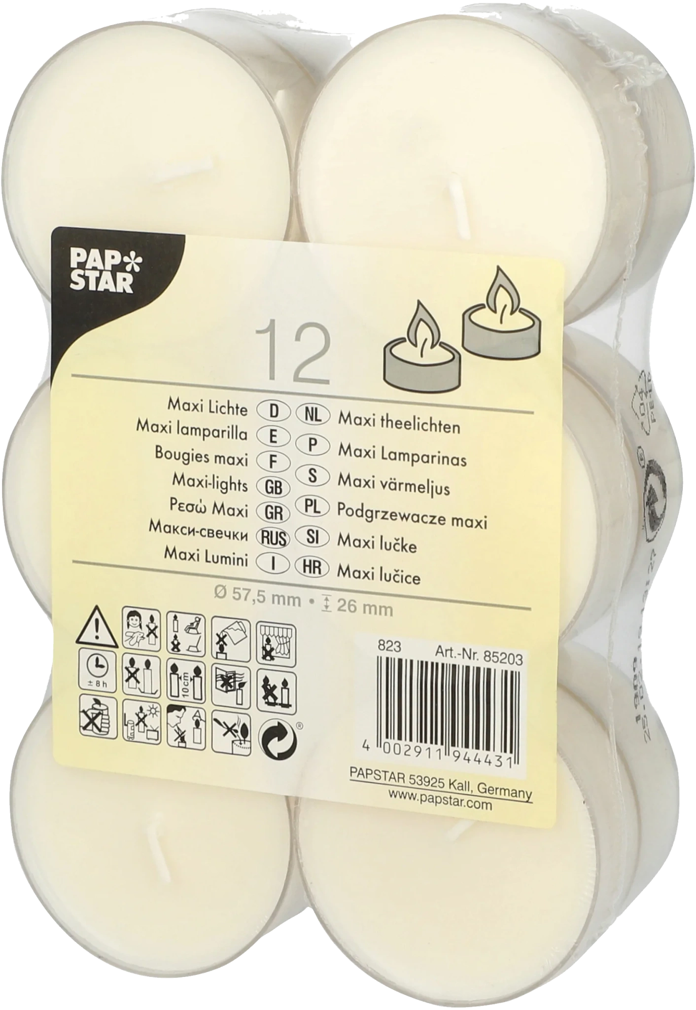 Värmeljus Maxi 12-pack