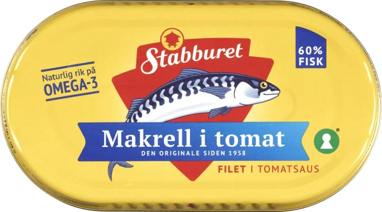 Stabbur-Makrell Filet i Tomat 170g Stabburet