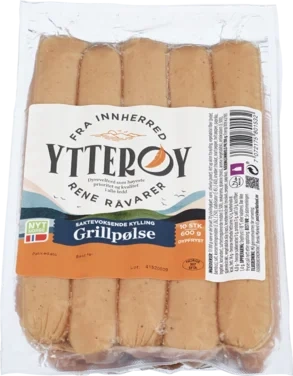 Grillpølse Halal Kylling 600g Ytterøy Frys