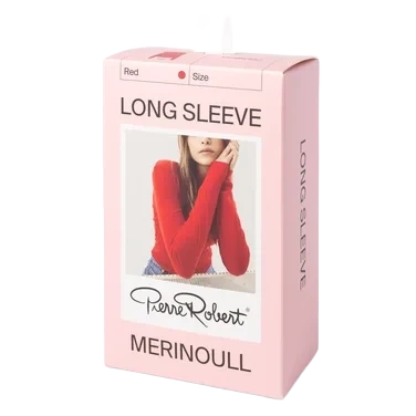Wool Long Sleeve Red S Pierre Robert