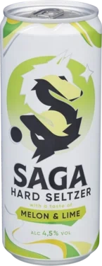 Saga Hard Seltzer Melon&Lime 0,33l boks