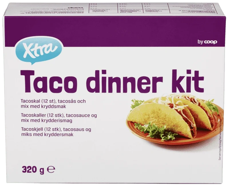 Taco dinner kit, 12 shells