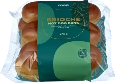 Brioche Hot Dog Buns 6p