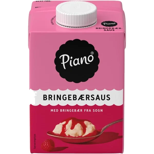 Piano Bringebærsaus 1/2l Tine
