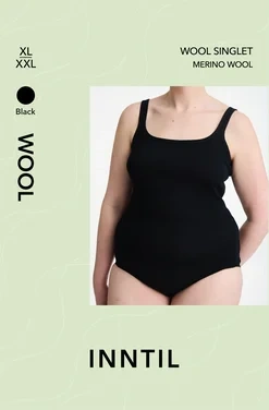 Women's Wool Singlet, 1-pack Black, Xl-xxl