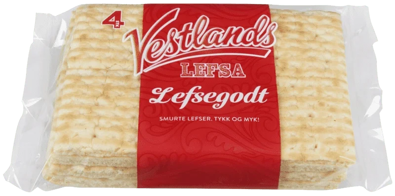 Lefsegodt 4stk Smørkrem 230g Vestlandslefsa