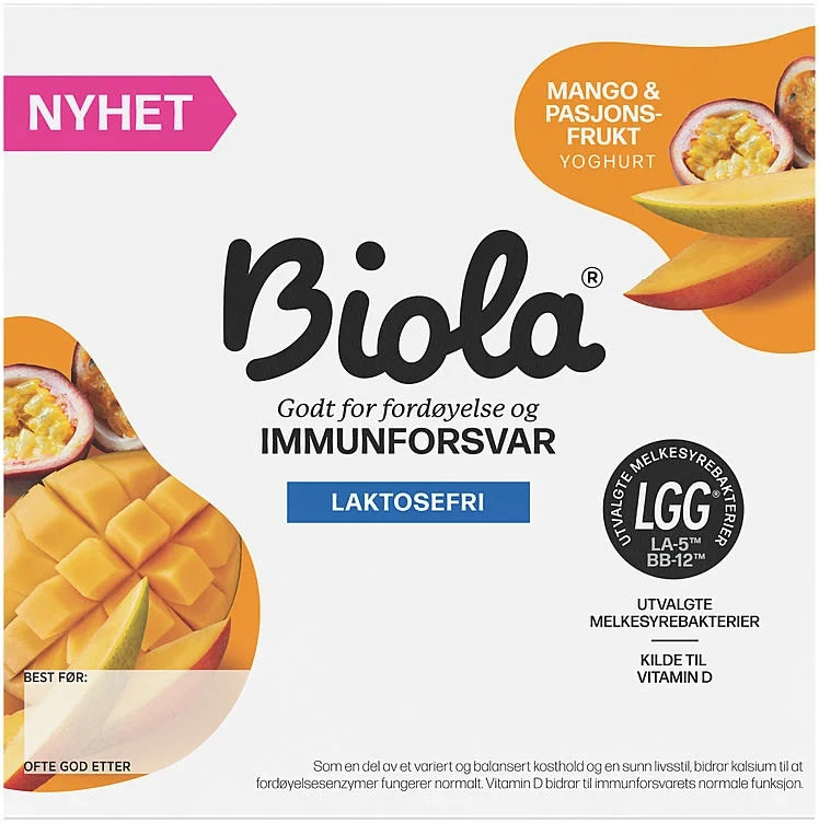 Biola Yoghurt Mango/Pasjon 4x125g