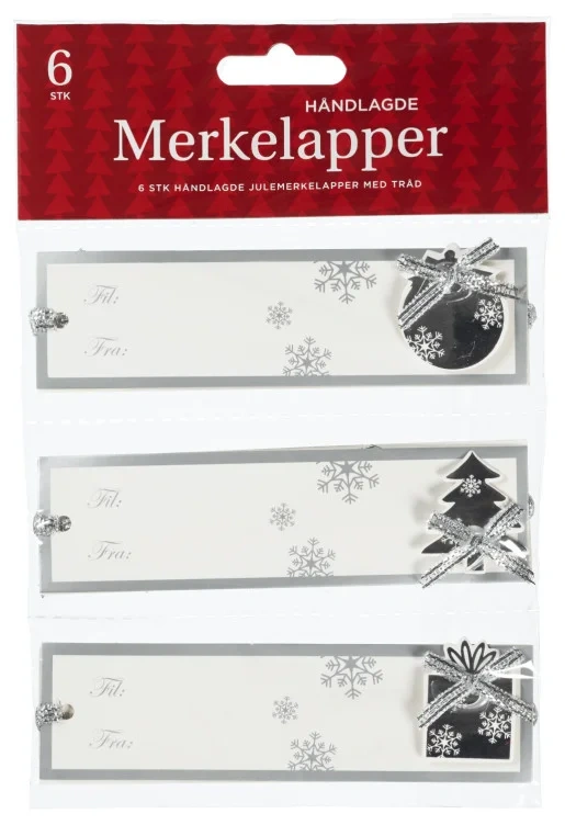 Merkelapper Håndlagde 6stk
