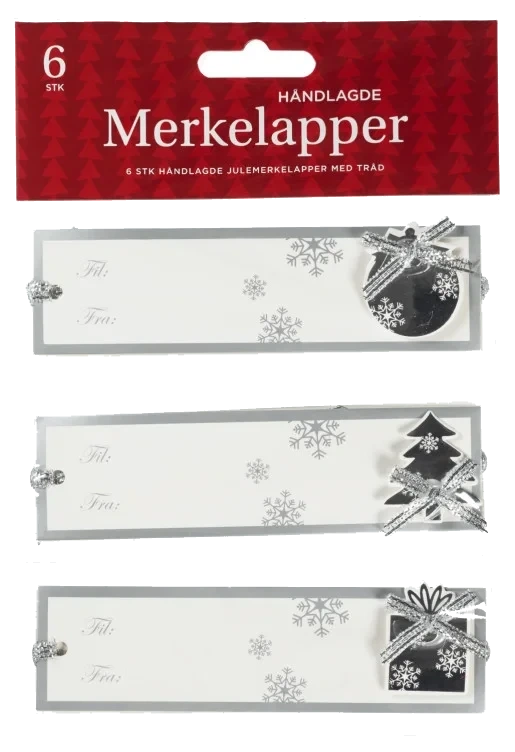 Merkelapper Håndlagde 6stk