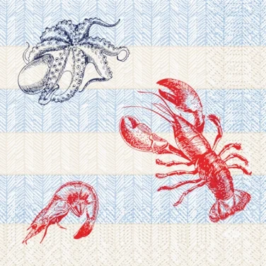 Serviett 3l33cm Sea Delights