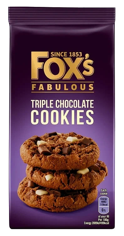 Fox's Cookies Triple Sjokolade 180g