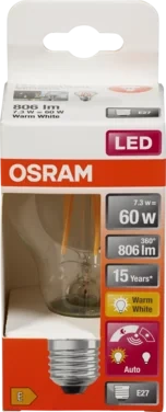 Led Lyspære Dagslys Sensor cl A 60 Klar E27