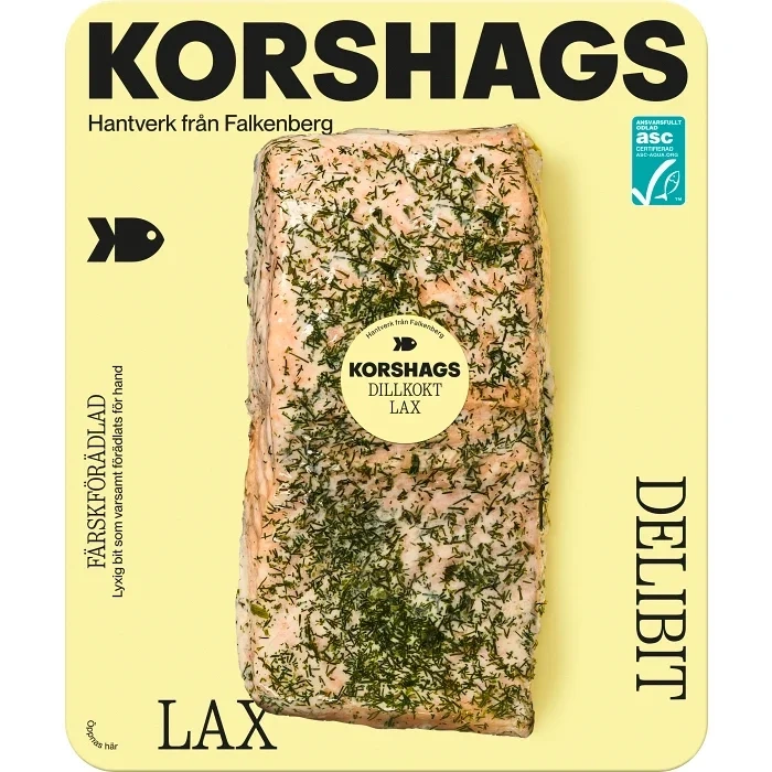 Laxfilé Färsk Kokt 300g Miljömärkt Korshags