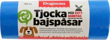 Bajspåse med Knythandtag 50-p Blå