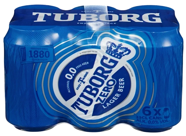 Tuborg 0.0% 0,33lx6 boks