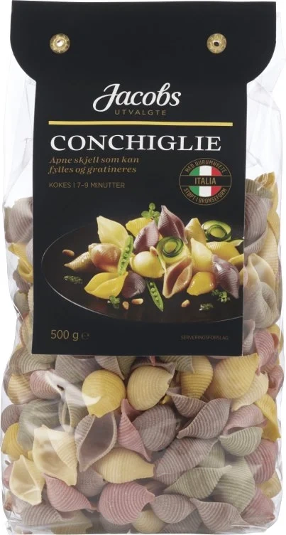 Pasta Conchiglie 500g Jacobs Utvalgte