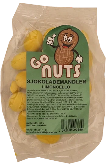 Sjokolademandler Limoncello 120g