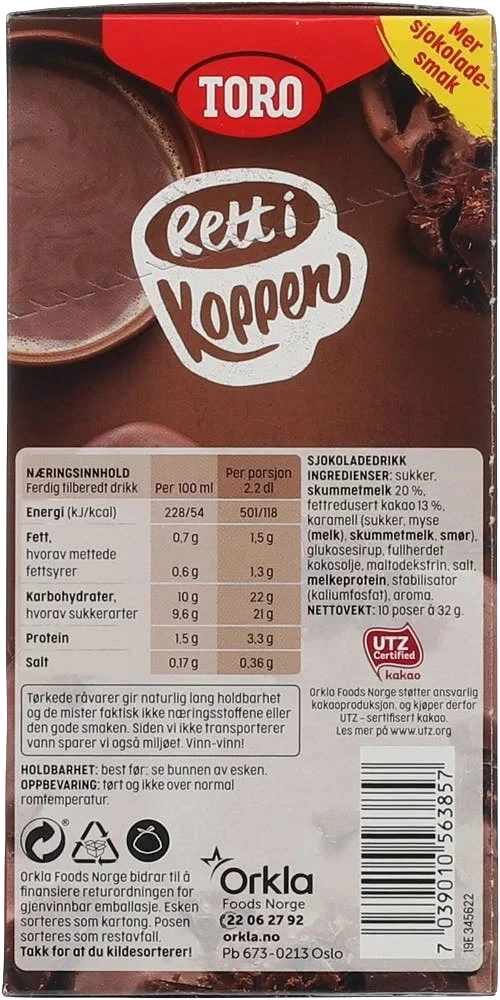 Sjokoladedrikk, Rett i Koppen
