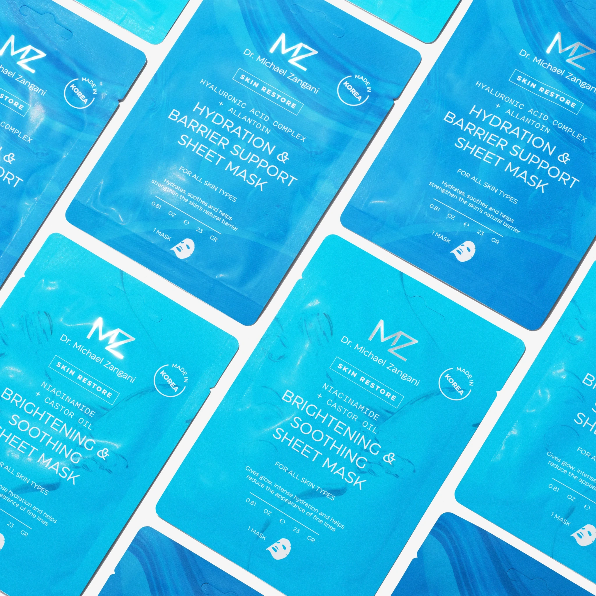 Dr. Michael Zangani Brightening & Soothing Sheet Mask, 1 stk.