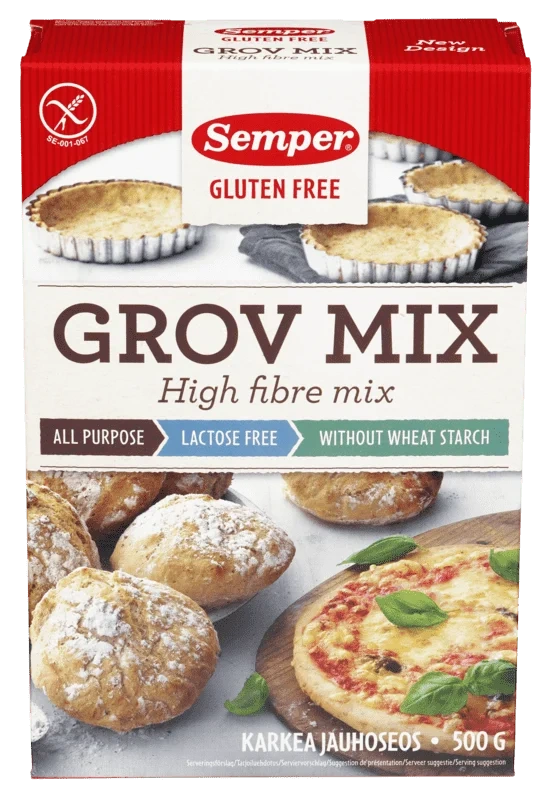 Semper Brødmix Grov uten Melk Glutenfri 500g