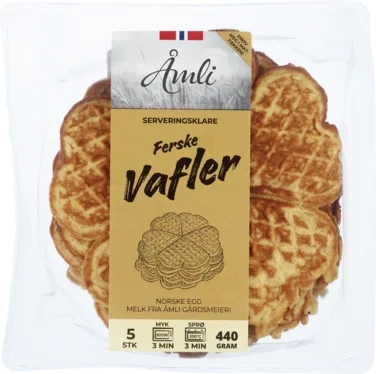 Vaffel Ferdigstekt 5stk Åmli