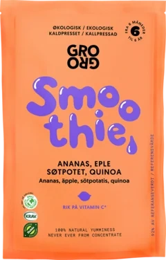 Smoothie med ananas og søtpotet Fra 6 mnd, Økologisk, 100 g