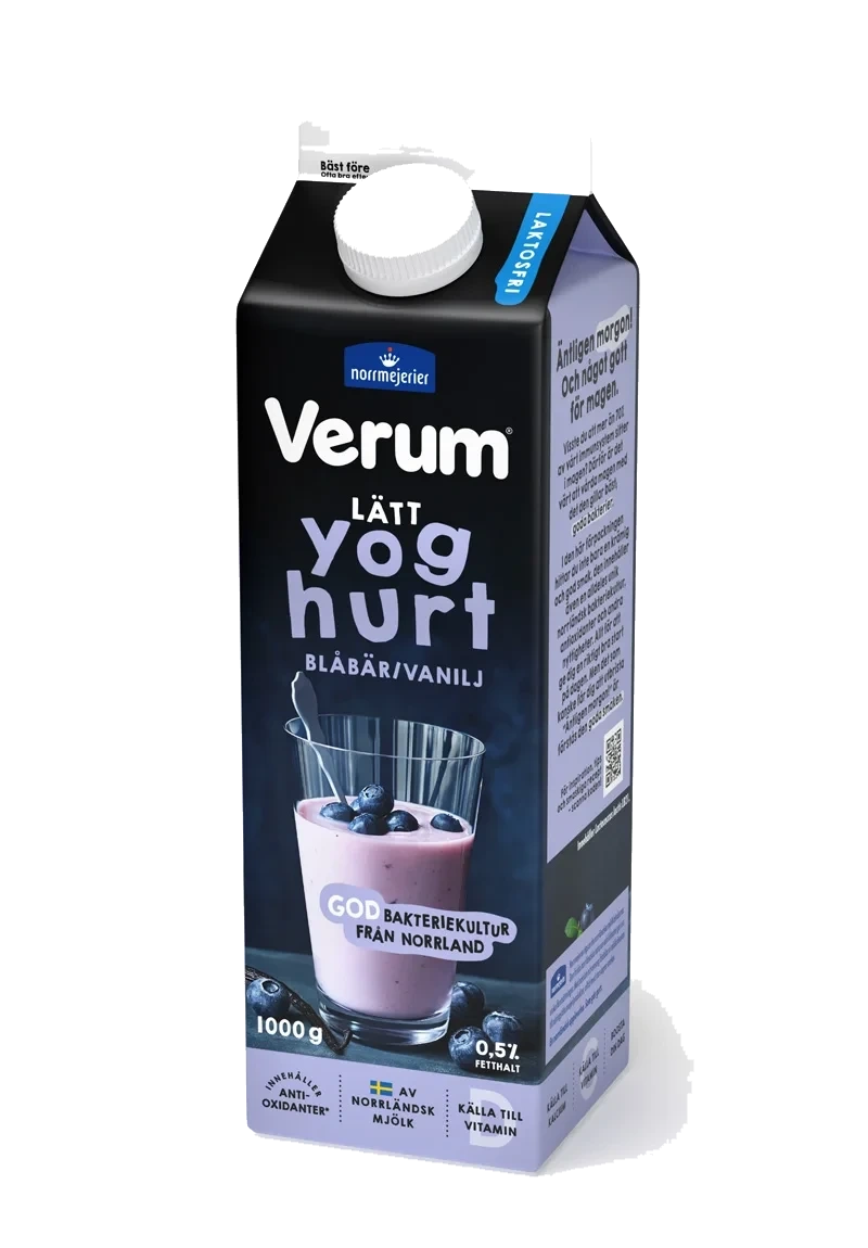 Lätt yoghurt 0.5% Laktosfri Blåb/Vanilj