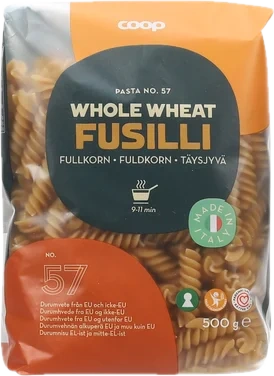 Fusilli whole wheat