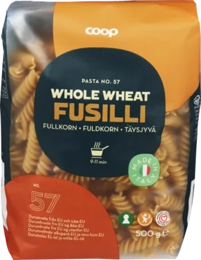Fusilli whole wheat