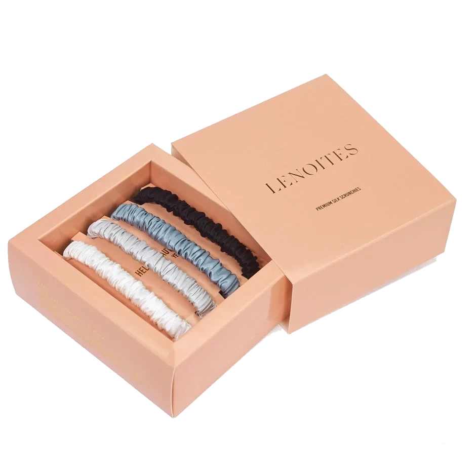 Lenoites Mulberry Silk Skinny Scrunchies
