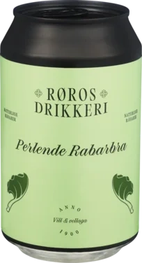 Perlende Rabarbradrikk Fra Røros Drikkeri, Boks 0,33l*24