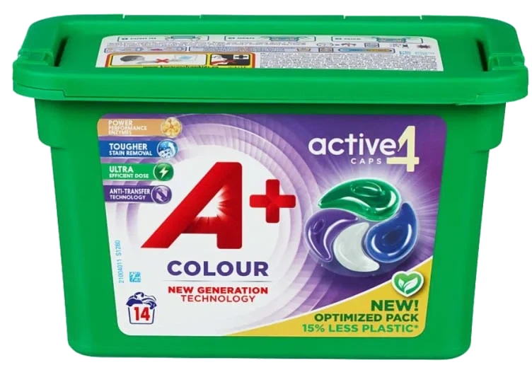 A+ Active 4 Color Caps 14stk