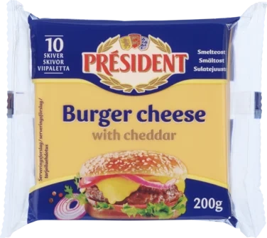 Président Burger Cheese Cheddar 200g