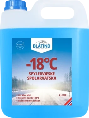 Blåtind Spylervæske -18c 4l Kanne