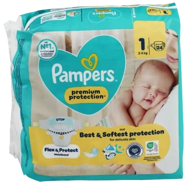 Pampers Bleier Prem Prot S1 Nb 2-5kg 24stk