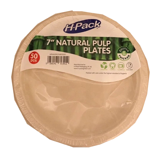Engangstallerken 18cm Papp 50pk