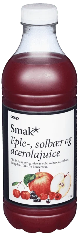 Smak Juice Eple, Solbær & Acerola 1l