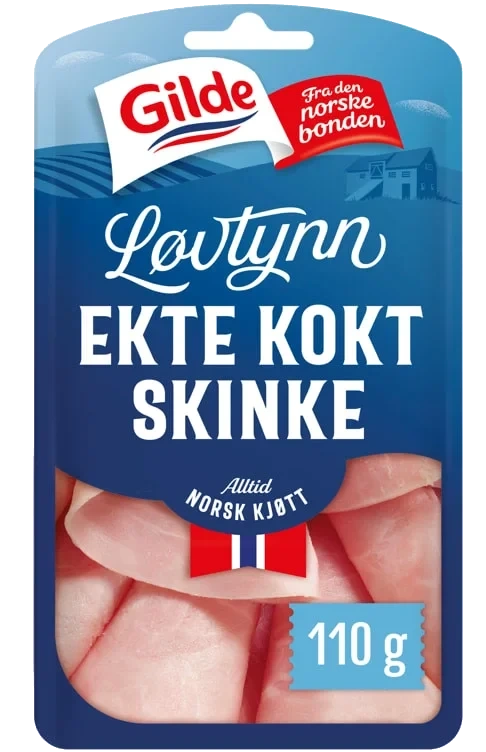 Ekte Kokt Skinke Løvtynn 110g Enh