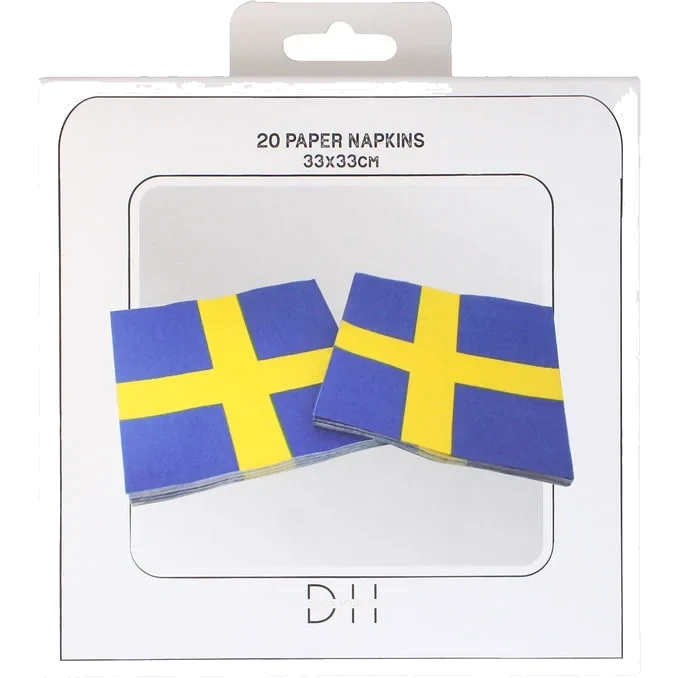 Servetter Svenska Flaggan 20-pack