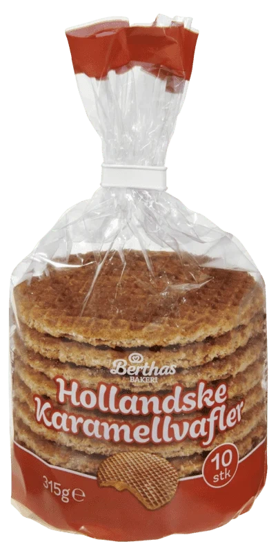Karamellvafler 10pk 315g Berthas