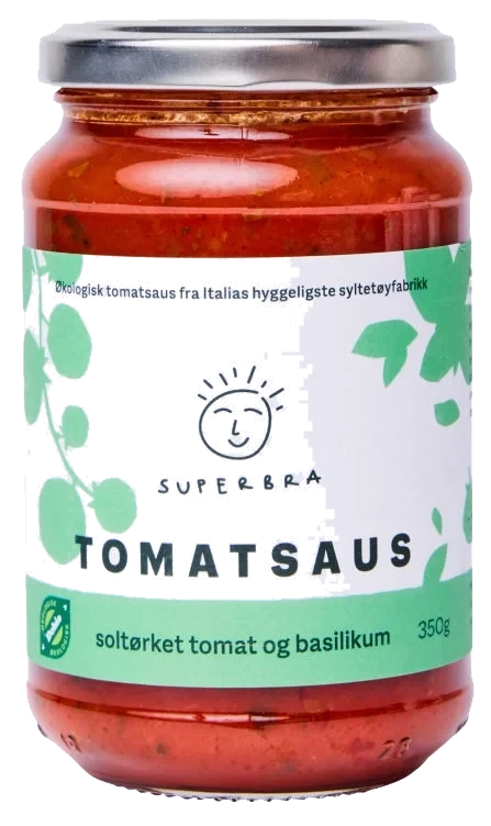 Tomatsaus m/Basilikum 350g Superbra