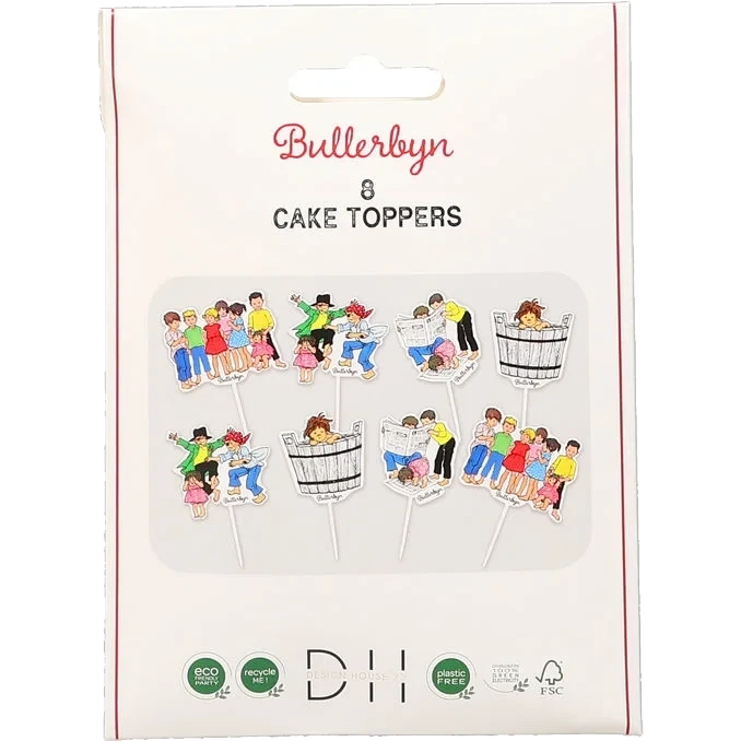 Bullerbyn Tårtdekoration 8-pack