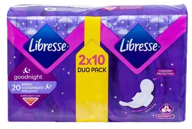 Libresse Bind Maxi Goodnight Wing Duo 20stk