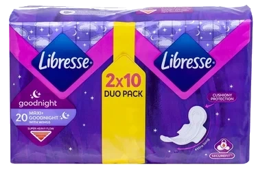 Libresse Bind Maxi Goodnight Wing Duo 20stk