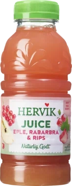 Eple & rab.jus m. rips 0,33 l Hervik