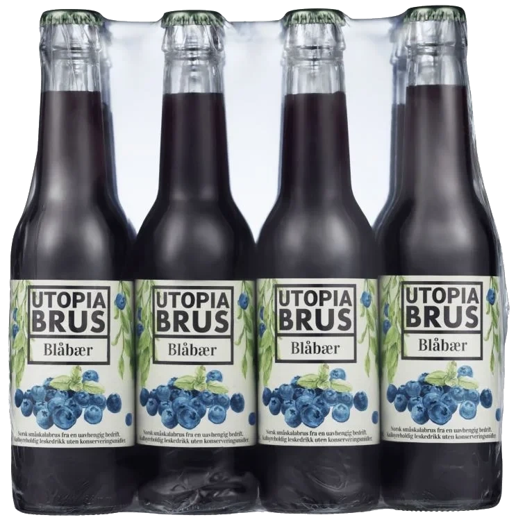 Utopiabrus Blåbær 0,275lx12 flaske