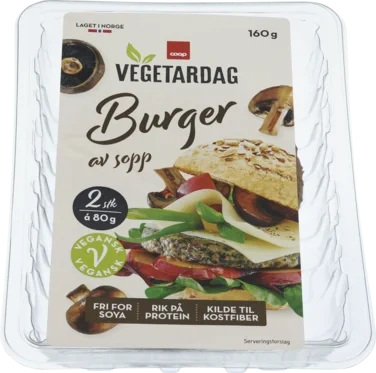 Vegetardag Soppburger 2 X 80g