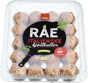 Coop Rå Kjøttboller Italienske 360g