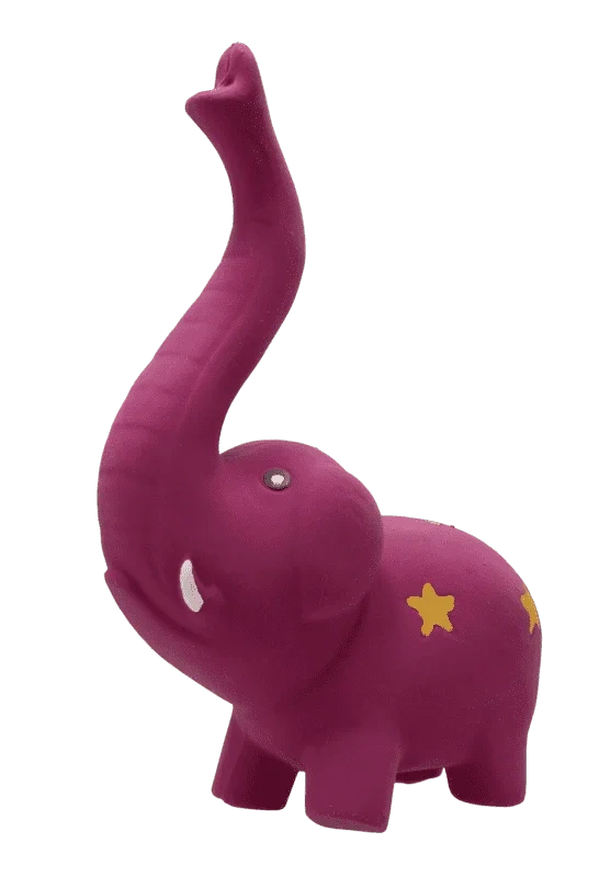 Hundeleke Latex Elefant Lilla
