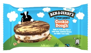 Ben & Jerry's Iskrem Cookie Dough Sandwich